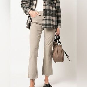 MOTHER Denim The Insider Ankle Fray Chalk It Up - Chalk Oxford Tan - Size 26